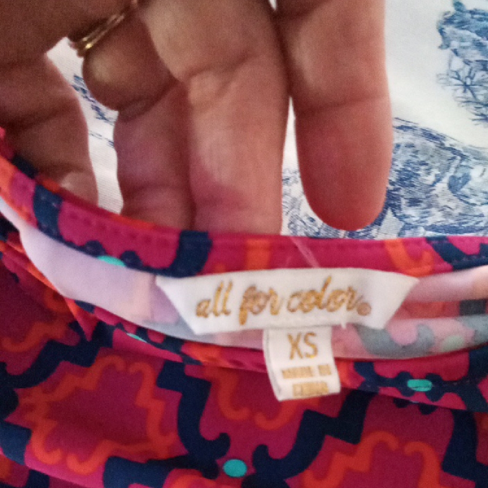 All For Color Patterned Dress size Xs - Picture 3 of 6